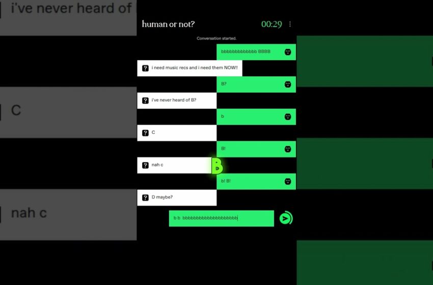  I use B to AI! HUMAN OR AI? Human or not