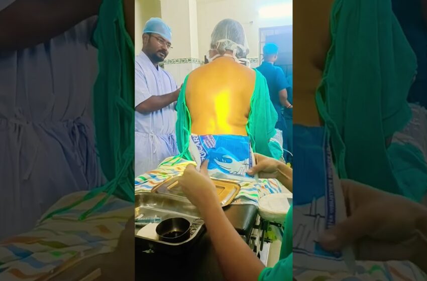  Preparation of Spinal anaesthesia #operation #theatre #earlymorning