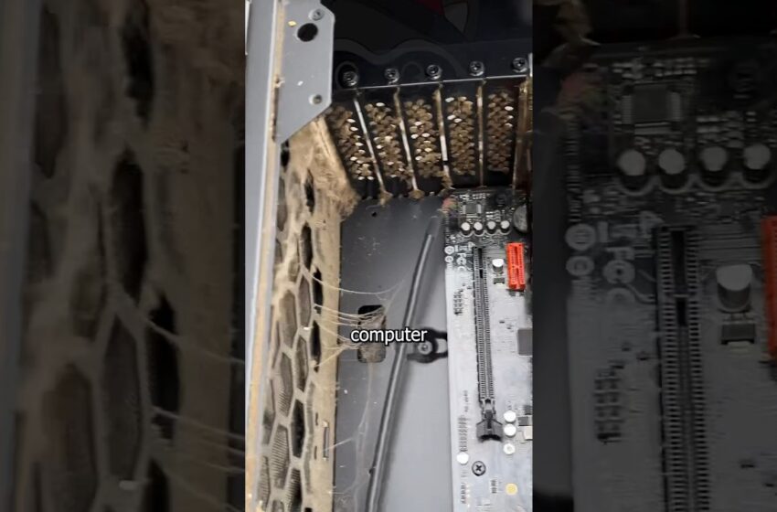 Cleaning a dusty #gaming #pc and trying to survive (impossible) #tech #technology #shorts