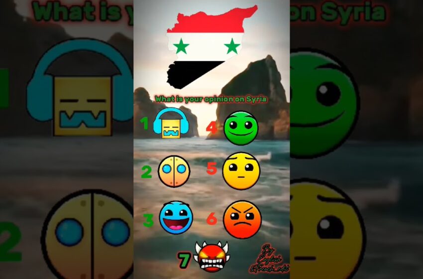  What's your opinion on Syria